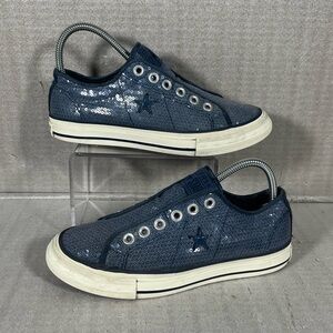 Converse Dark Blue Sequin Sneakers